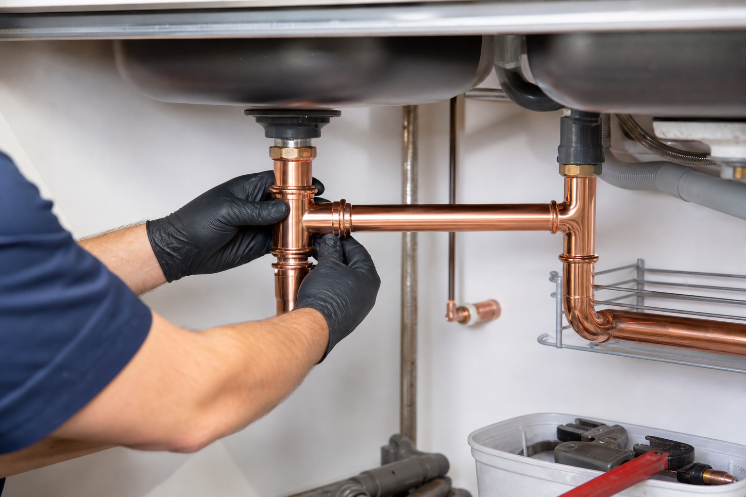 Friendly plumbing professional